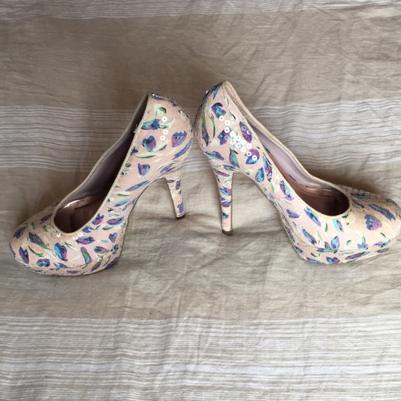 Nude clear Sequined platforms - Picture 3 of 4